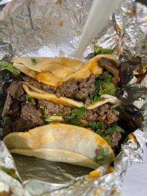 Carne asada tacos