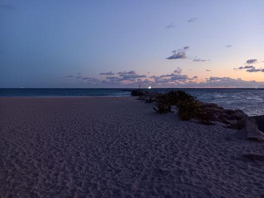 Salty windy Brine Beach.