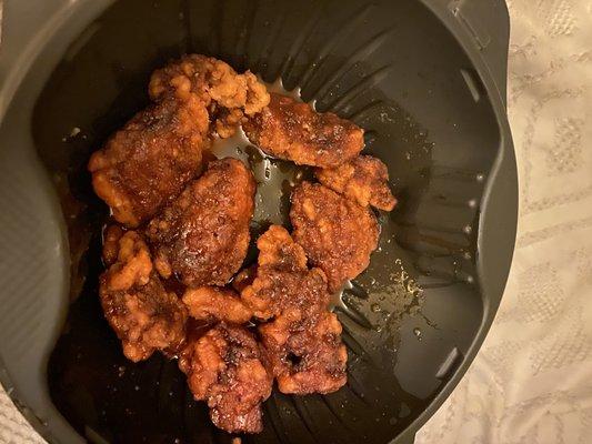 Saddest wings I have ever seen in my life  They were tiny and all burnt  Smh