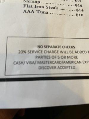 No separate checks