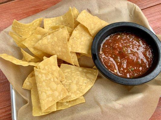 Complimentary chips and salsa