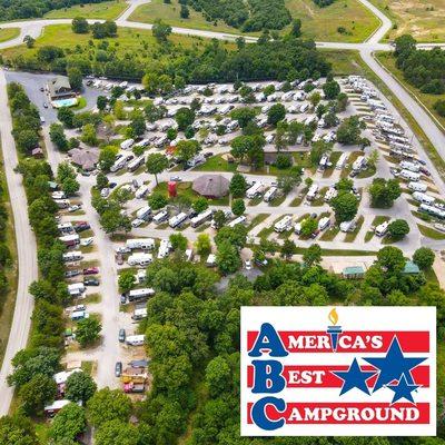 Aerial view of campground