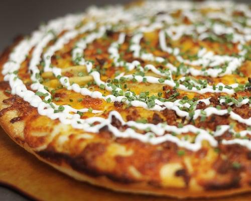 Our famous Baked Potato Pizza!!