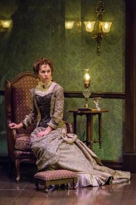 Janie Brookshire as Bella Manningham in ANGEL STREET at The Rep. Photo by Eric Woolsey.