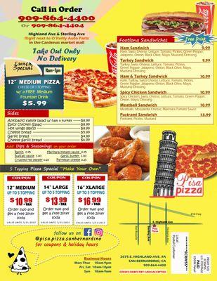 Menu & Coupons 2021~5/31/2022