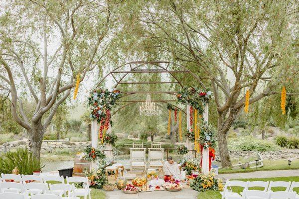 Bay Area Indian Wedding Decorations - Ceremony Decor in Sunol