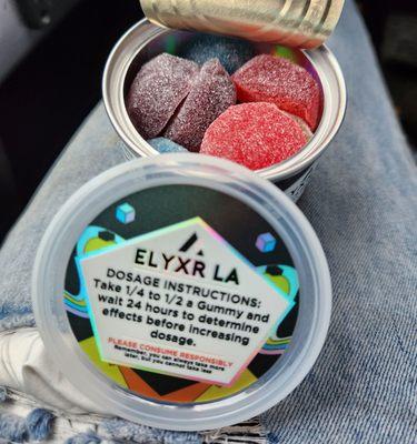 Elyxr Party Pack Watermelon, Mango, Blue Razz, & Grape 500mg Delta-9 gummies