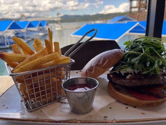 Farmhouse Burger with a view!