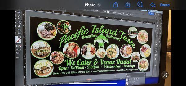 Pacific island taste banner