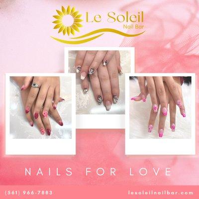 Nails for love at our salon!!!