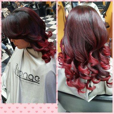 Red ombre