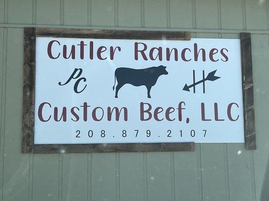 Culter Ranches Custom Beef, LLC business sign