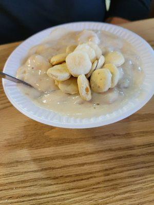 New England clam chowder