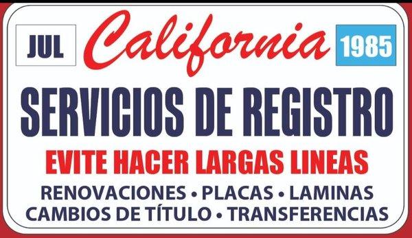 Renew stickers, do transfer of ownership, get stickers, plates, pay your tickets, release of liability, & tollraods.