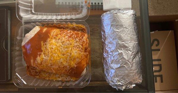 Super Shrimp burrito Wet $14.95 & Super Steak burrito $13.95 (wrapped) ...COLOSSAL BURRITOS!