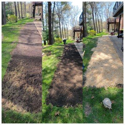 Aeration, seeding, and straw.