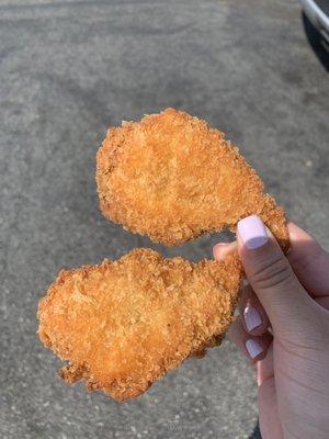 Shrimp, too much breading