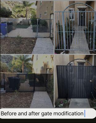 Local Garage Door&Gate-before & after privacy screen installation