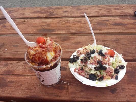 Pulled pork parfait and bbq stuffed avocado. Yes, coos bay there is a Santa claus