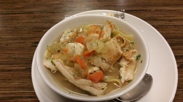 Side chicken noodle soup