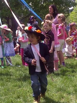 May pole dance at Boulder Waldorf Kindergarten.