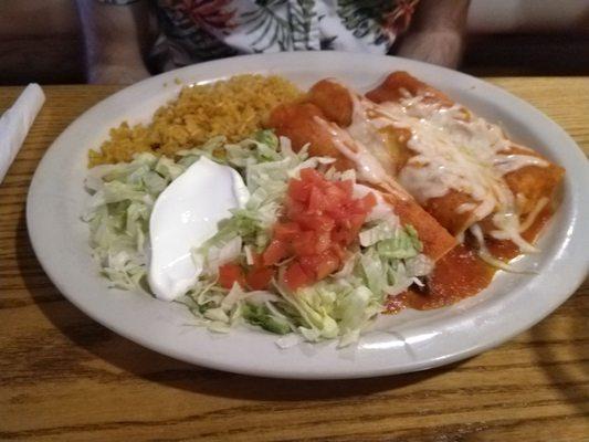 Beef enchilada rojas