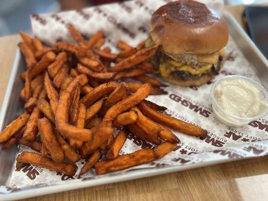 Burger and Sweet Fries