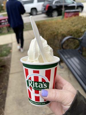 Gelati - piña colada with vanilla custard