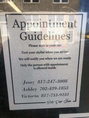 Gotta get an appointment