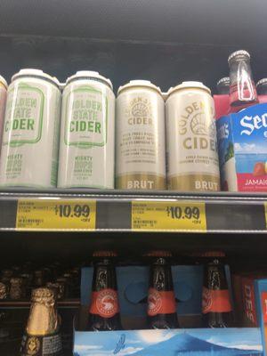 Even the alcohol is discounted! This cider [Golden State] is $15 in my city [Oakland]!