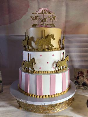 Custom carousel cake