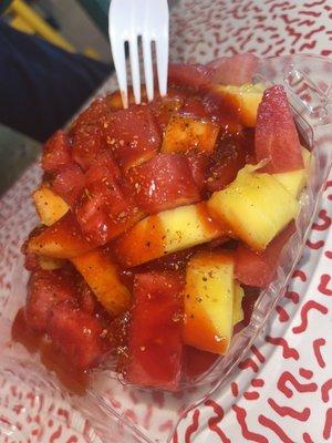 Mixed fruit with chamoy and Tajín