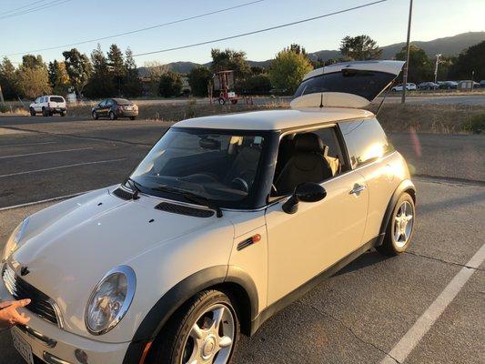 Christina loves her car!  Thanks Wilmer!