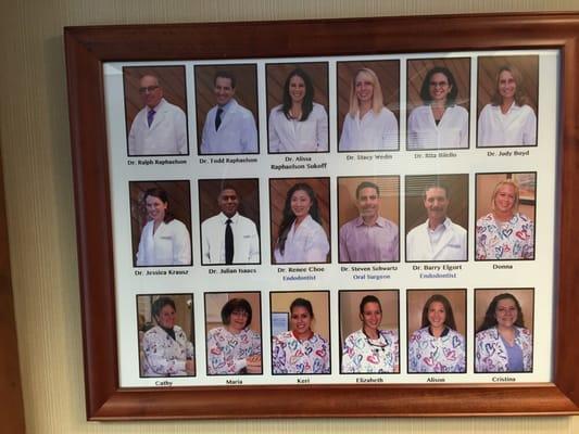 Here are the dentists and their assistants.