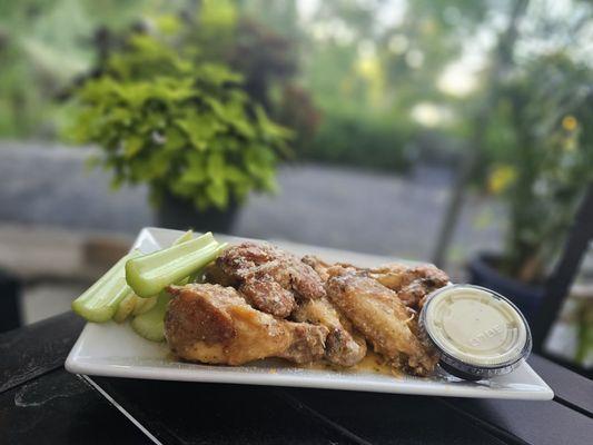 Garlic parmesan wings.