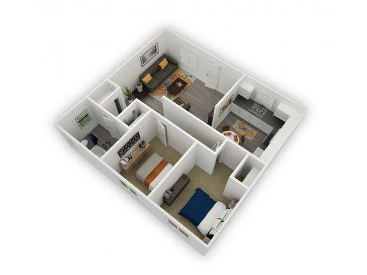 2 Bedroom Layout