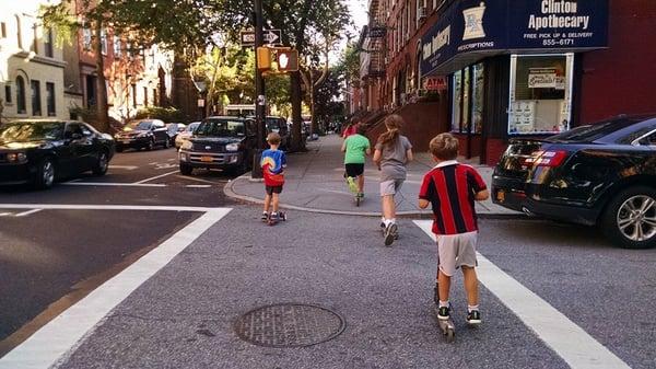 My kids are growing up in the 'burbs, and are amazed by the Brooklyn lifestyle.