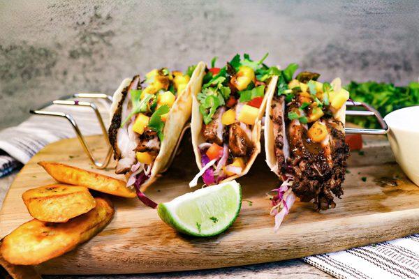 Jerk chicken tacos