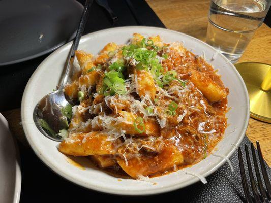 Tteokbokki with wagyu ragu