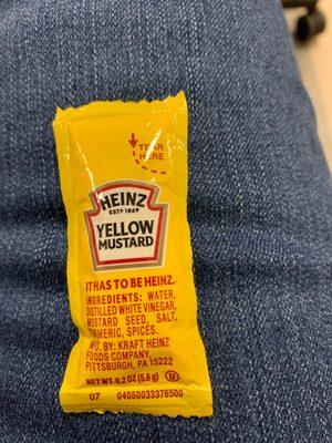 HEINZ YELLOW MUSTARD.