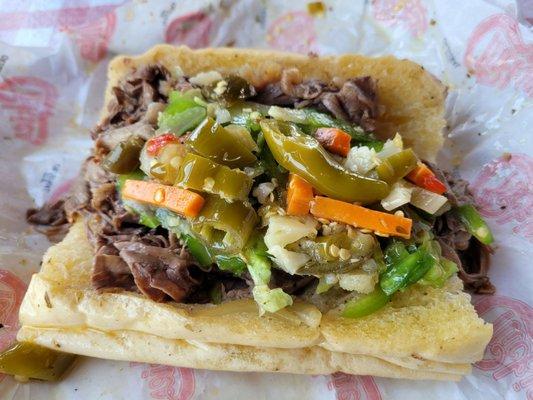 Beef with both types of giardiniera. Excellent.