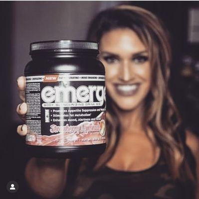 Emerge. Weight loss/energy drink. Enhances mood. Suppresses appetite. Energy. Improves metabolism. Gives focus.