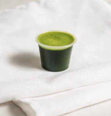 Organic Wheat grass shot.