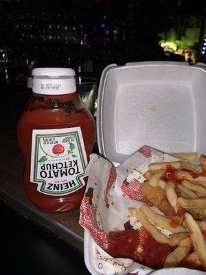 Ketchup purchased  at  neighboring liquor store