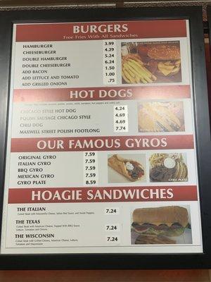 Burgers,Dogs, Gyros and Hoagies