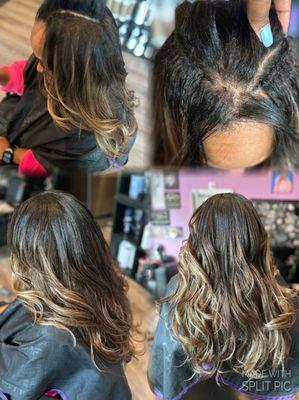 Custom color extensions, partial weave with four rows