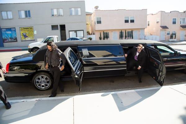 Our Black 10-seater Lincoln! Thanks to Hilltop for your limo services!!