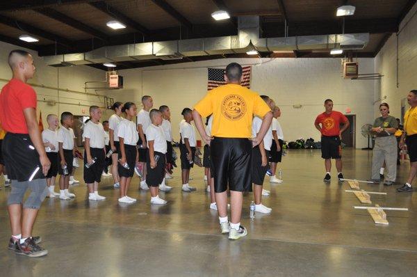 Recruits ready for Physical Fitness Training