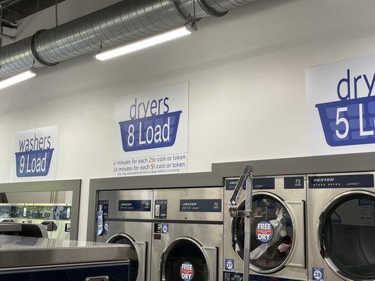 Super sized dryers and washers