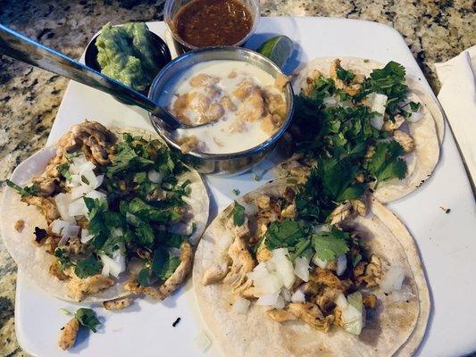 Chicken street tacos